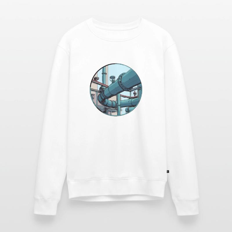 Modern pipe construction – function and aesthetics Men's Premium Organic Jumper