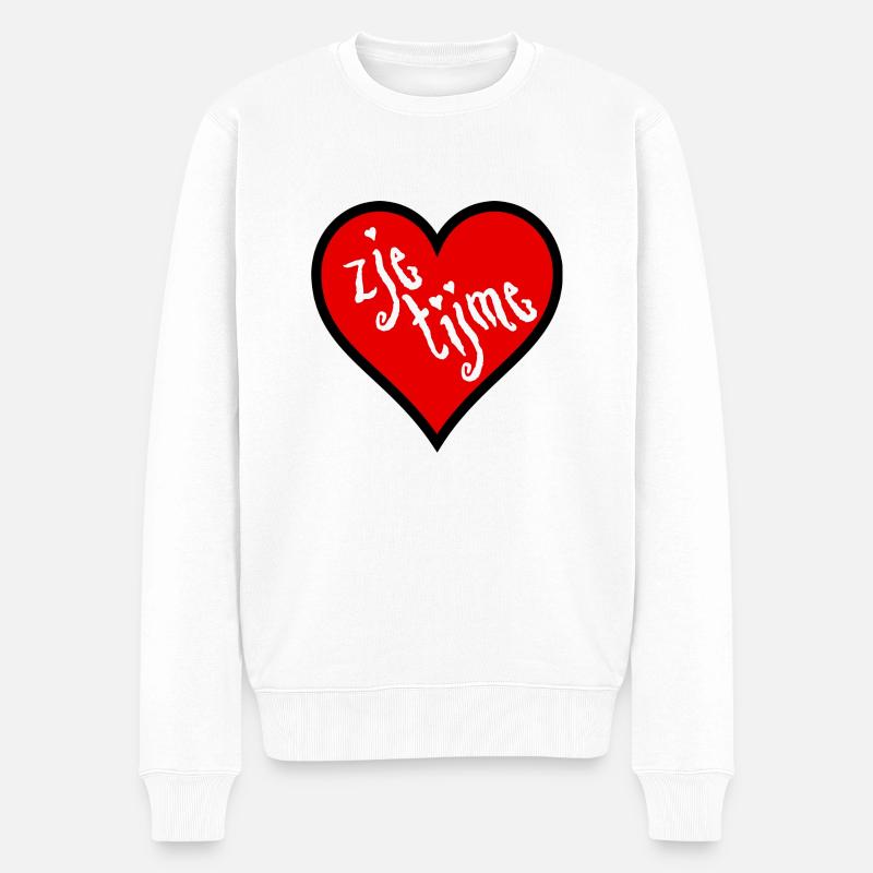 Zje Tijme - Männer Premium Bio Pullover - Weiß