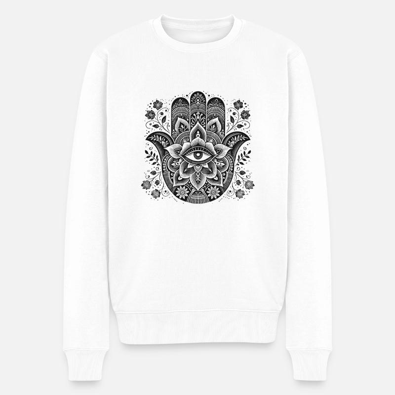 Fatima - Männer Premium Bio Pullover - Weiß