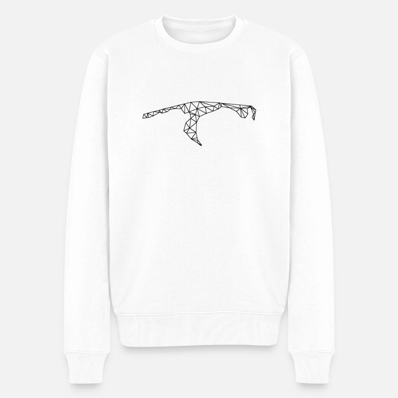 Sylt | Polygon | schwarz - Männer Premium Bio Pullover - Weiß