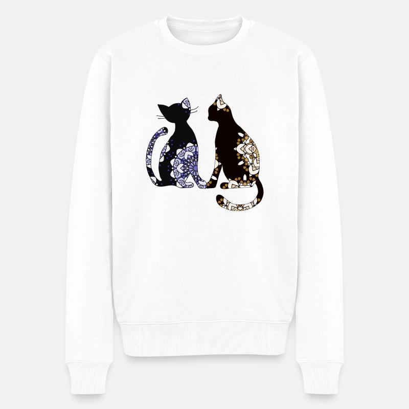 Chats - Pull Premium bio Homme - blanc