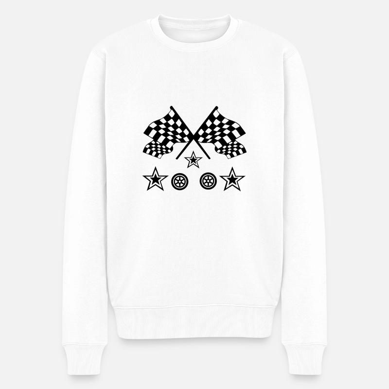 Auto - Männer Premium Bio Pullover - Weiß