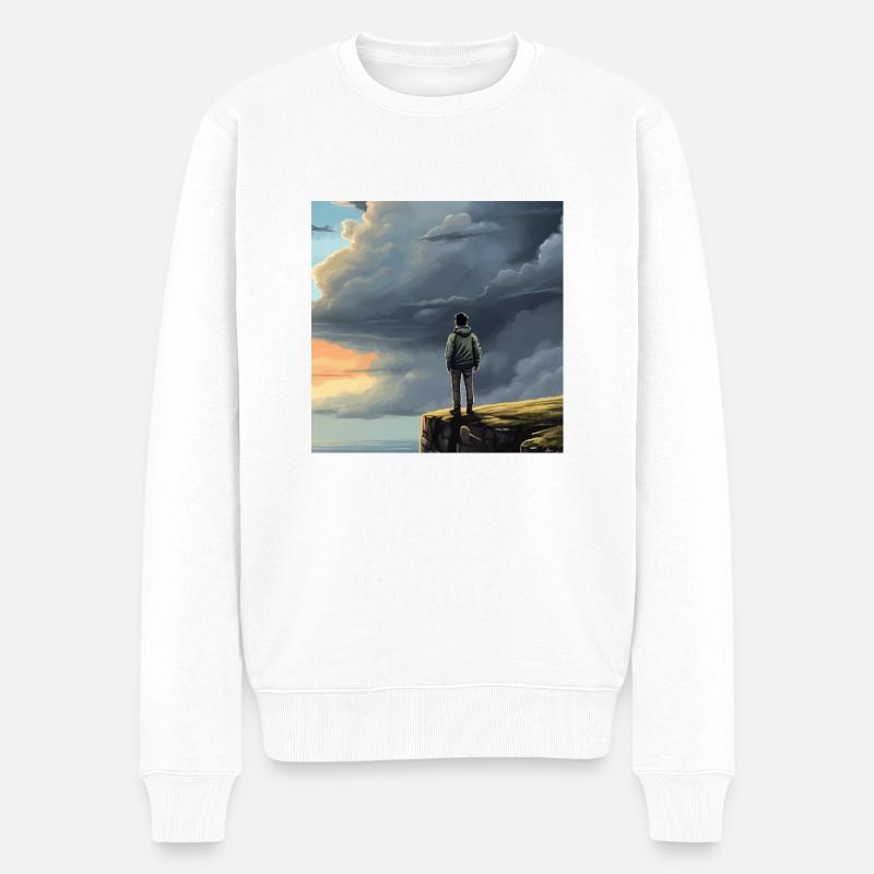 Randonneurs dans la nature - Pull Premium bio Homme - blanc