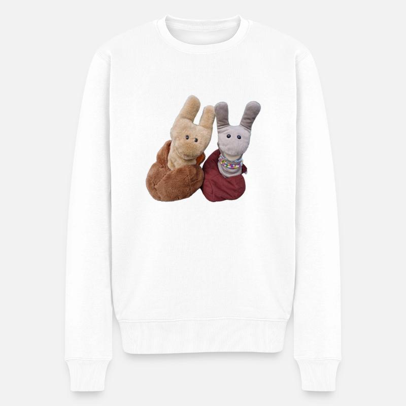 thumbnail SchneckenGross - Männer Premium Bio Pullover - Weiß