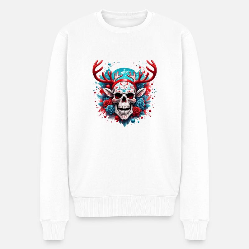 MERRY CHRISTMAS - Pull Premium bio Homme - blanc