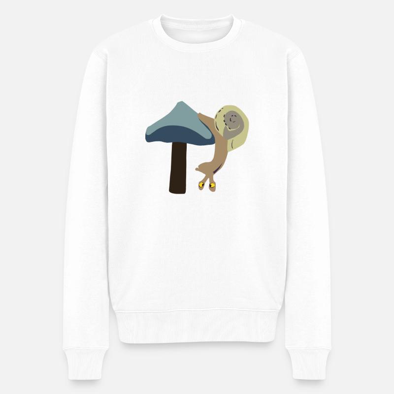 Escargot à l’envers - Pull Premium bio Homme - blanc
