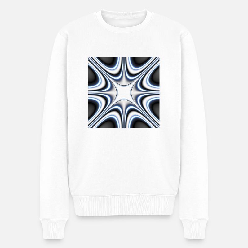 Abstrakte mit verschiedenen Formen und Mustern - Männer Premium Bio Pullover - Weiß
