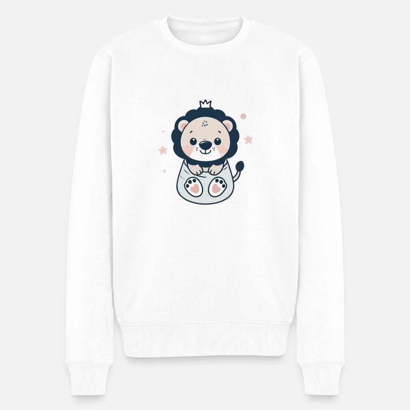 Mignon bébé lion - Pull Premium bio Homme - blanc