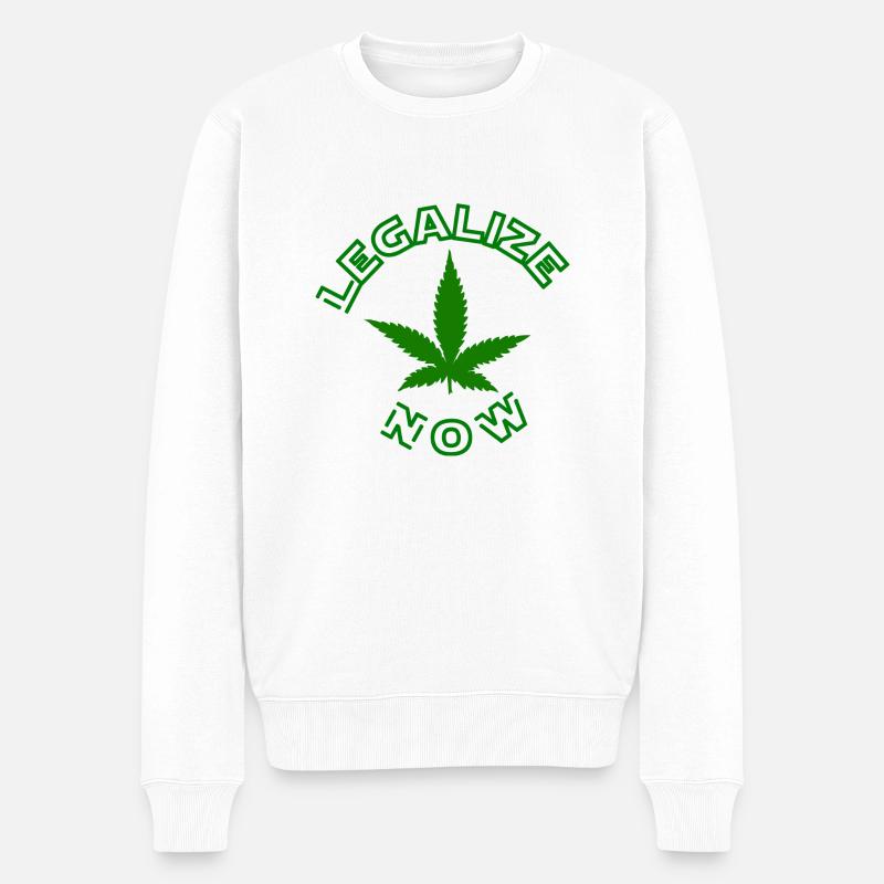 Legalize Now - Männer Premium Bio Pullover - Weiß