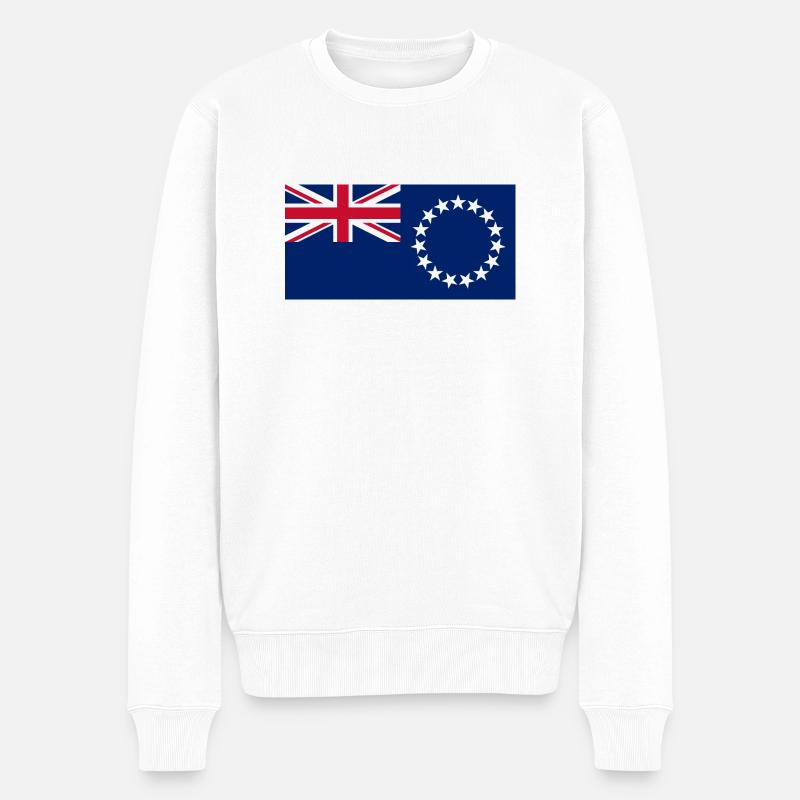 Cookinseln - Männer Premium Bio Pullover - Weiß
