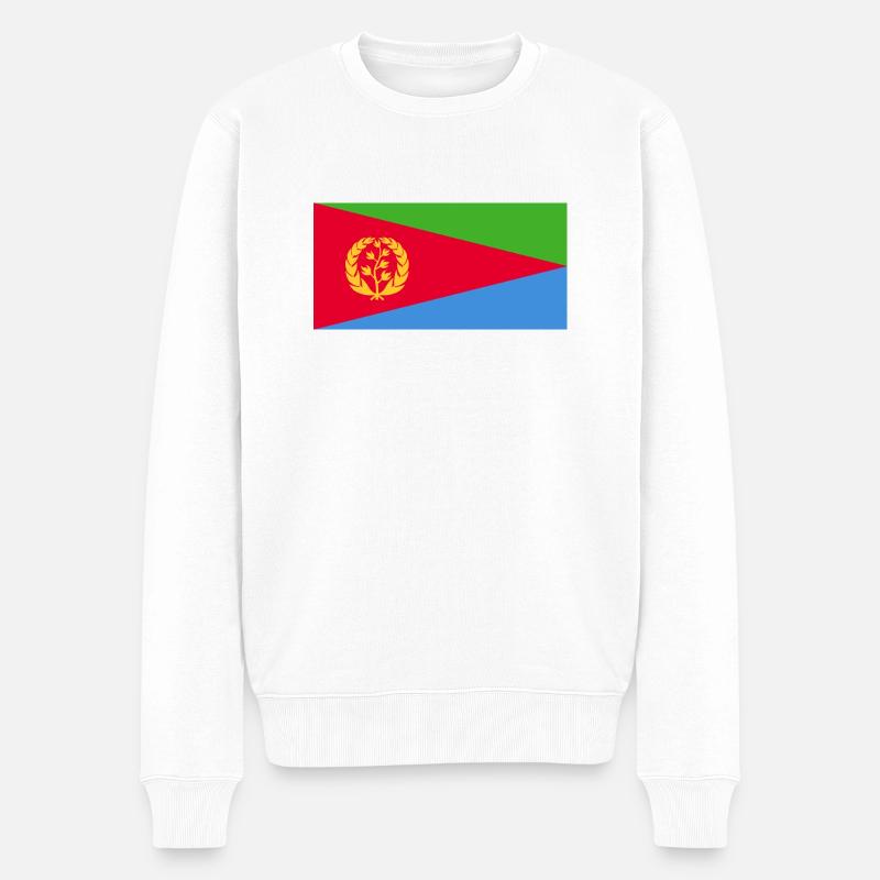 Eritrea - Männer Premium Bio Pullover - Weiß