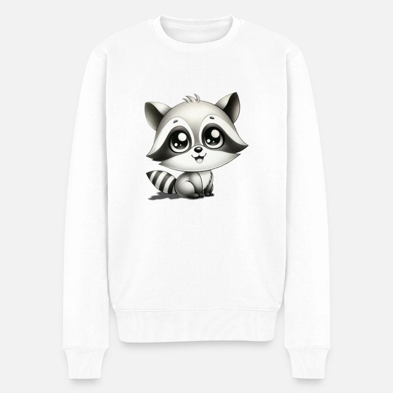 raton laveur - Pull Premium bio Homme - blanc