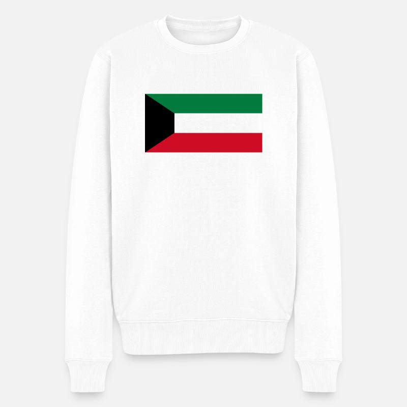 Kuwait - Männer Premium Bio Pullover - Weiß