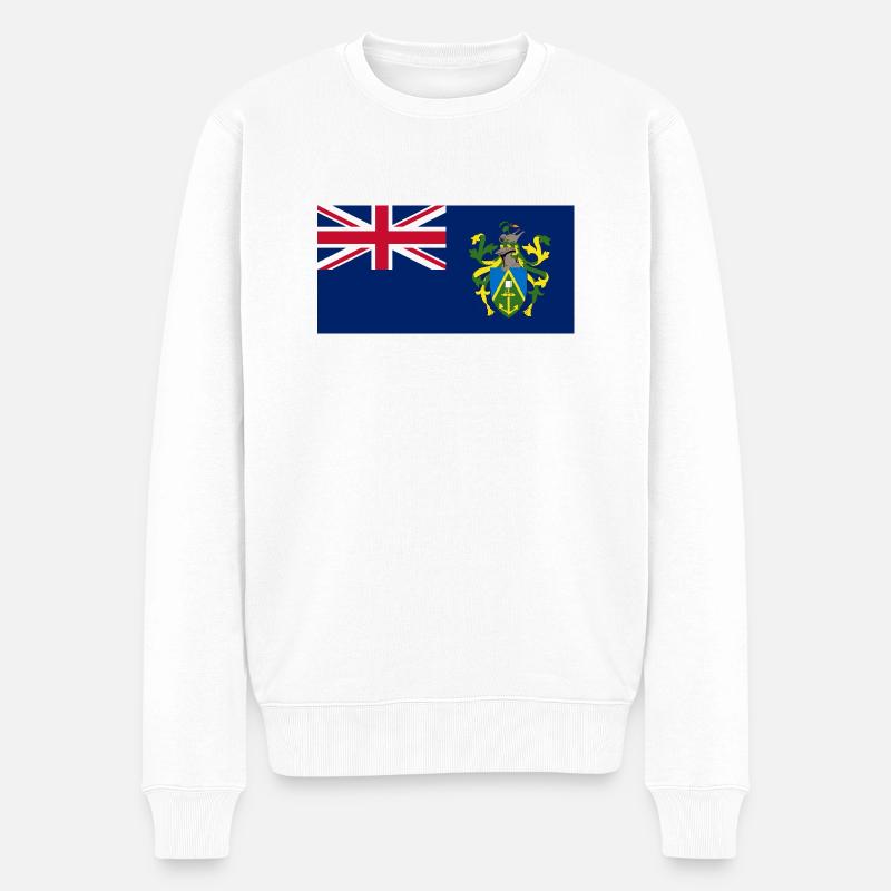 Îles Pitcairn - Pull Premium bio Homme - blanc