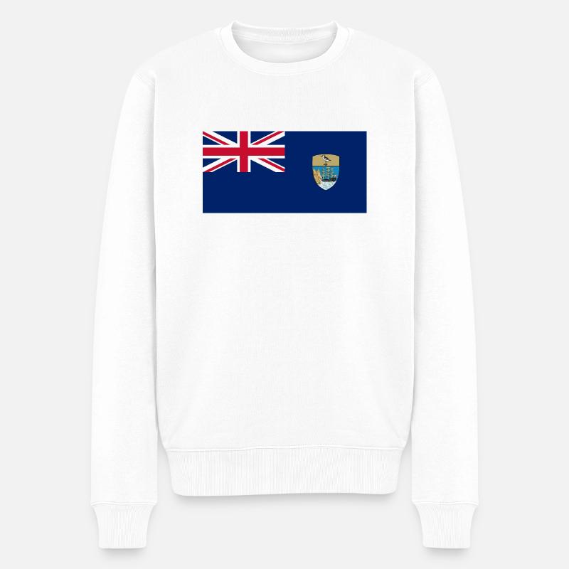 St. Helena - Männer Premium Bio Pullover - Weiß