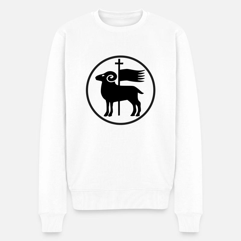 Gotland - Männer Premium Bio Pullover - Weiß