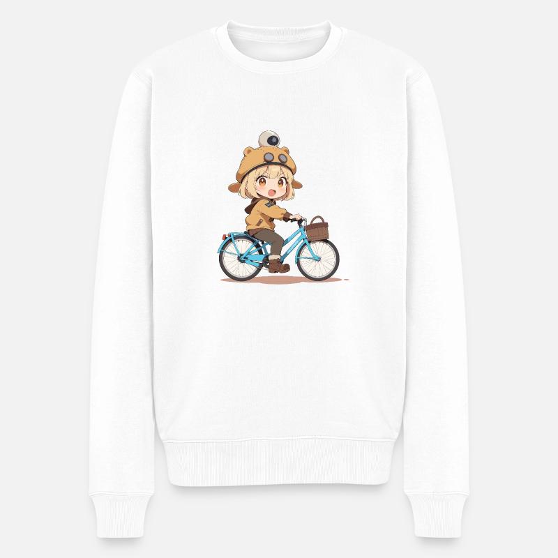 Lets Ride - Männer Premium Bio Pullover - Weiß