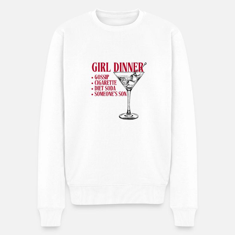 Dîner Fille Rouge - Pull Premium bio Homme - blanc