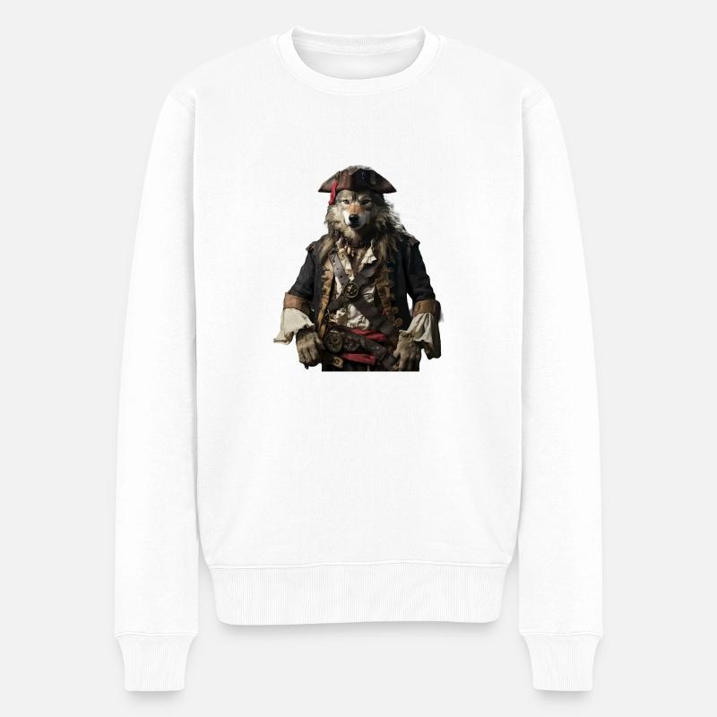 Loup pirate - Pull Premium bio Homme - blanc
