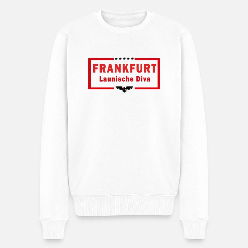 Frankfurt: Schlappekicker - Männer Premium Bio Pullover - Weiß