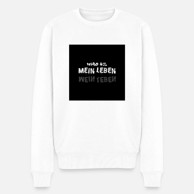 Mein Leben - Männer Premium Bio Pullover - Weiß