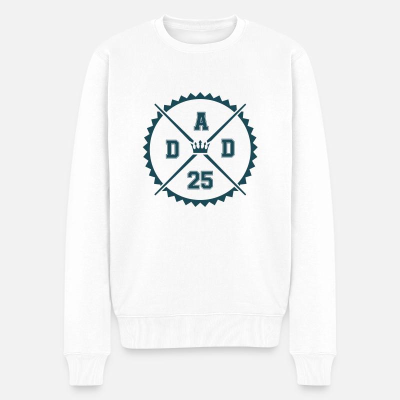 dad 25 - Männer Premium Bio Pullover - Weiß