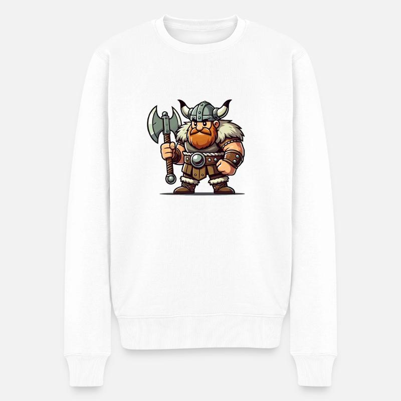 Bande dessinée viking - Pull Premium bio Homme - blanc
