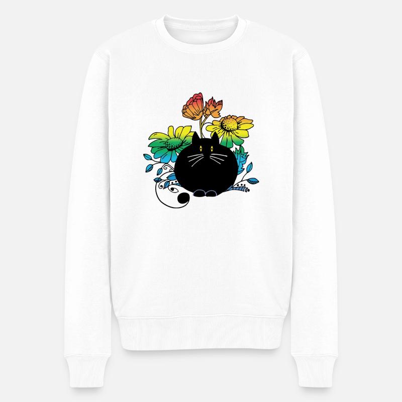 Chat - Pull Premium bio Homme - blanc