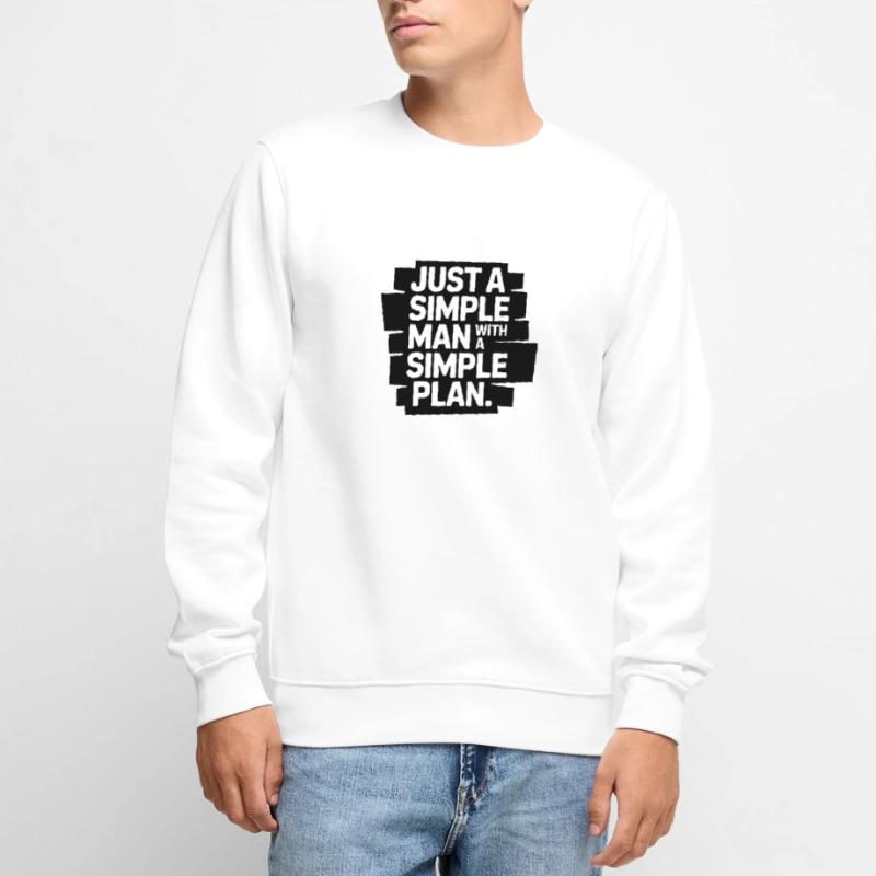 Nur ein einfacher Mann mit einem einfachen Plan Männer Premium Bio Pullover