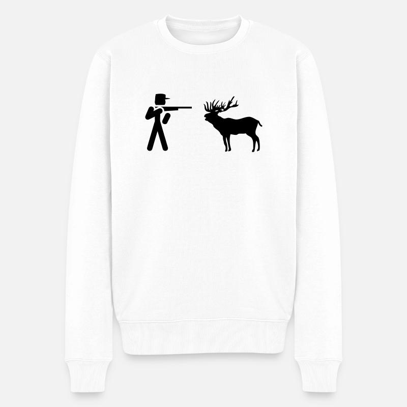 Chasseur sauvage - Pull Premium bio Homme - blanc