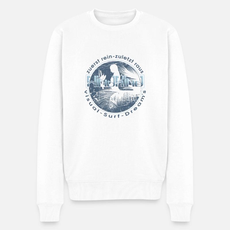 Visual Surf dream - Männer Premium Bio Pullover - Weiß
