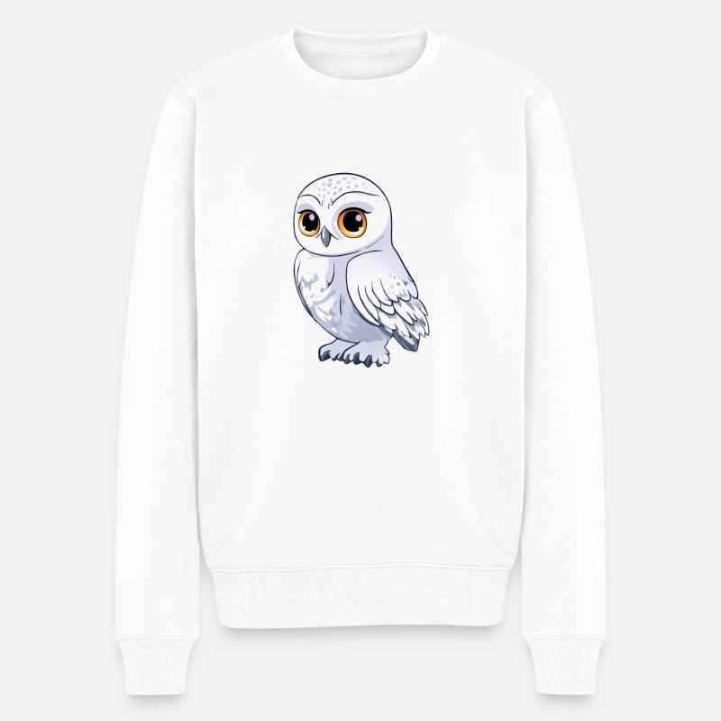 Hibou blanc - Pull Premium bio Homme - blanc