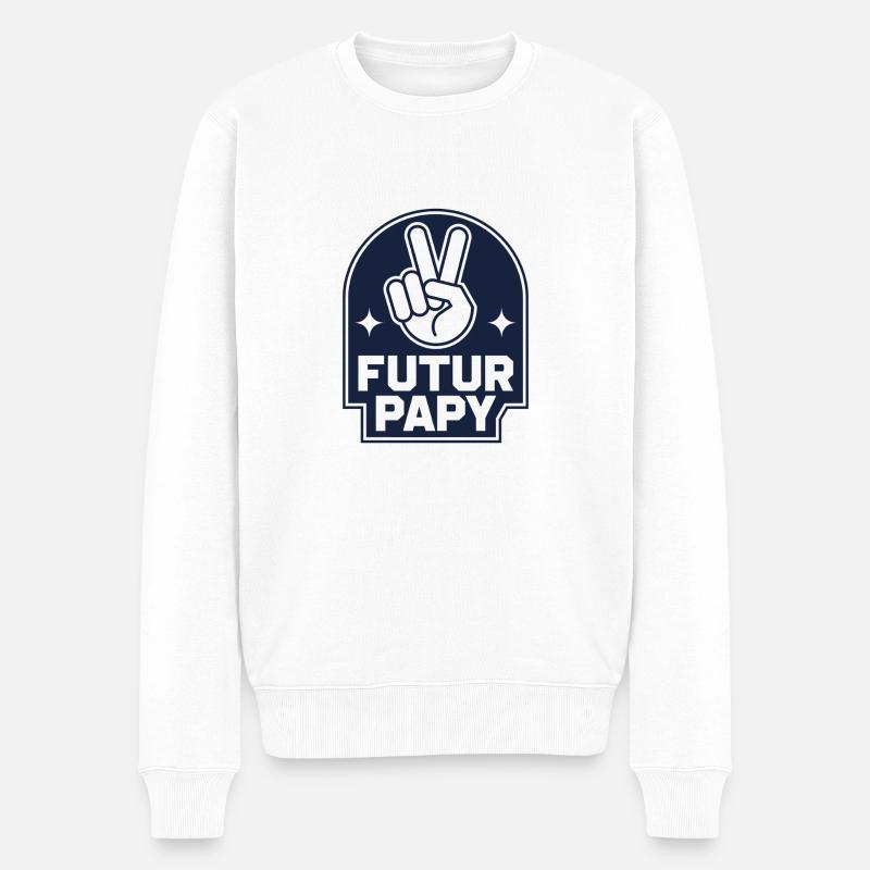 Zukunft Opa 2025 - Männer Premium Bio Pullover - Weiß
