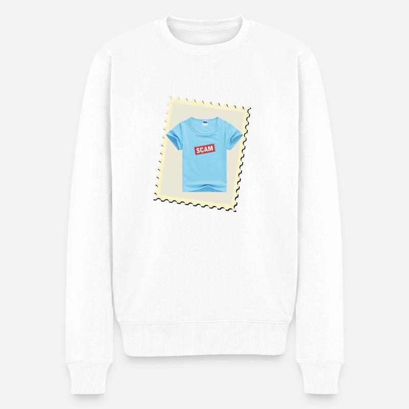 sc*am - Männer Premium Bio Pullover - Weiß