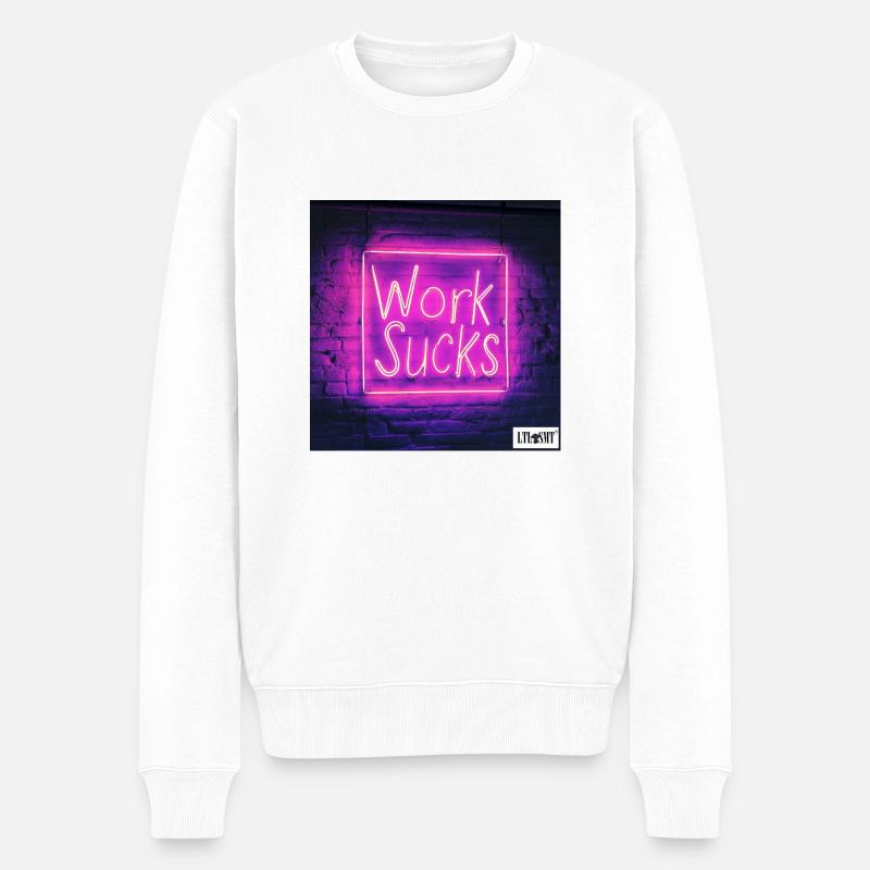 About Life - Männer Premium Bio Pullover - Weiß