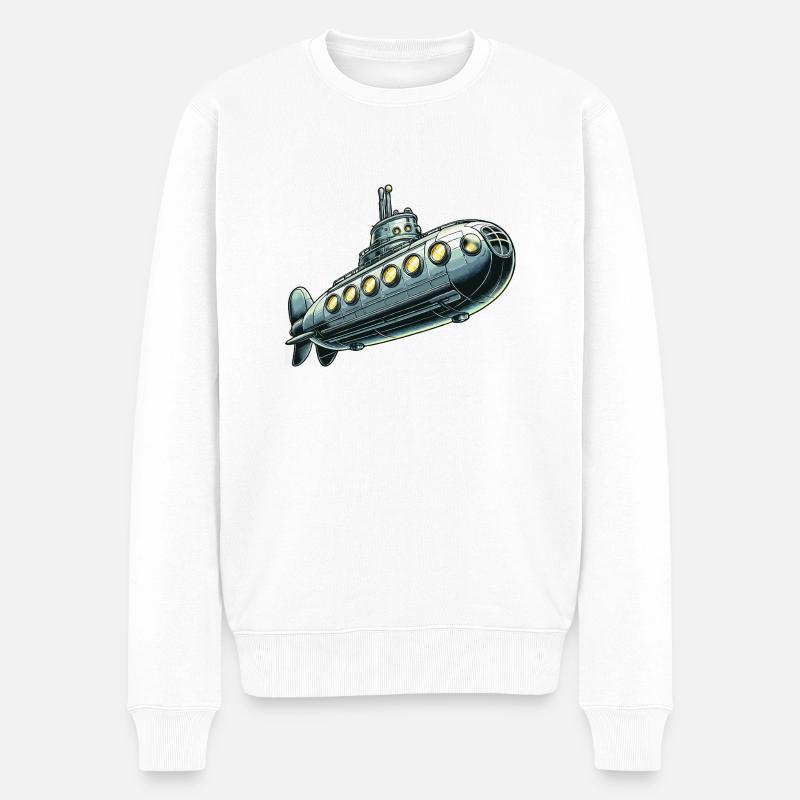 U-Boot junior - Männer Premium Bio Pullover - Weiß