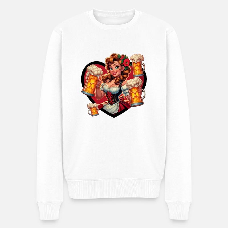 Ich liebe mein Bier - Pull Premium bio Homme - blanc