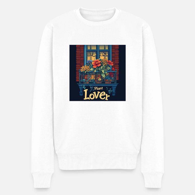 Plant lover - Männer Premium Bio Pullover - Weiß