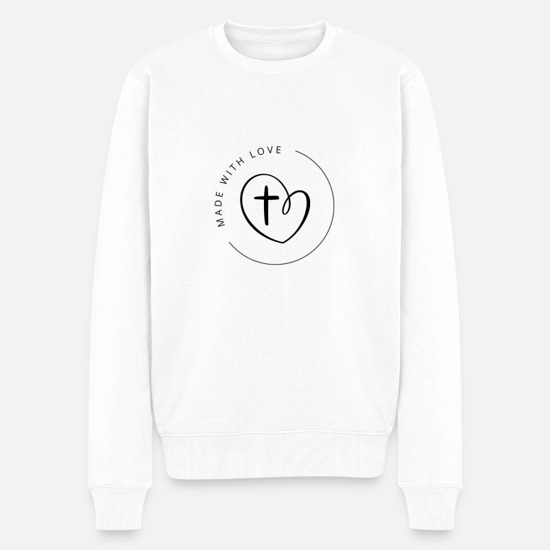 bien-aimé - Pull Premium bio Homme - blanc