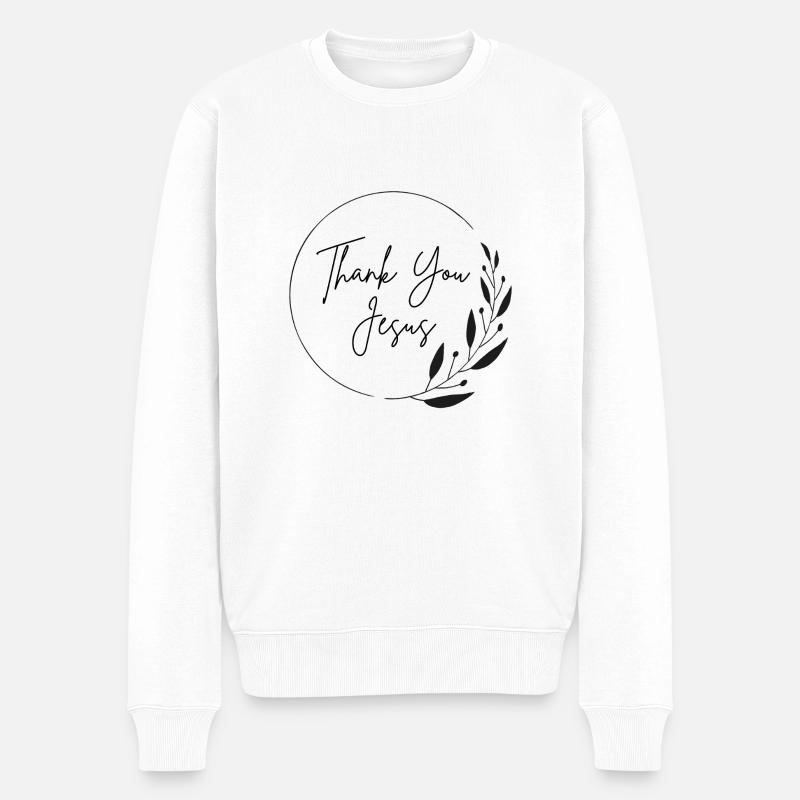 merci Jésus - Pull Premium bio Homme - blanc
