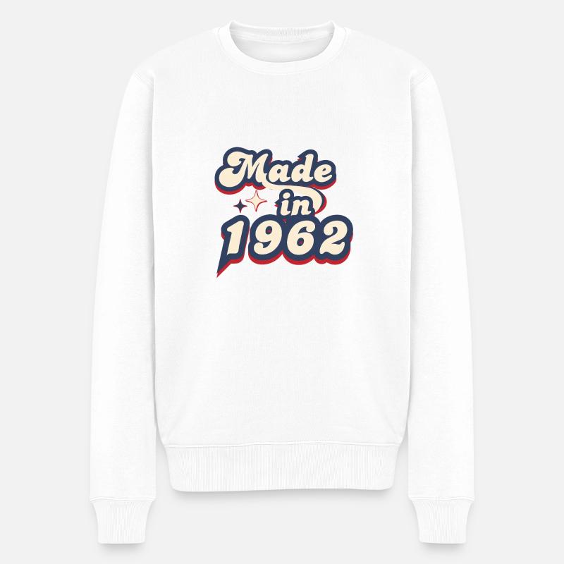 Made in 1962 retro - Pull Premium bio Homme - blanc