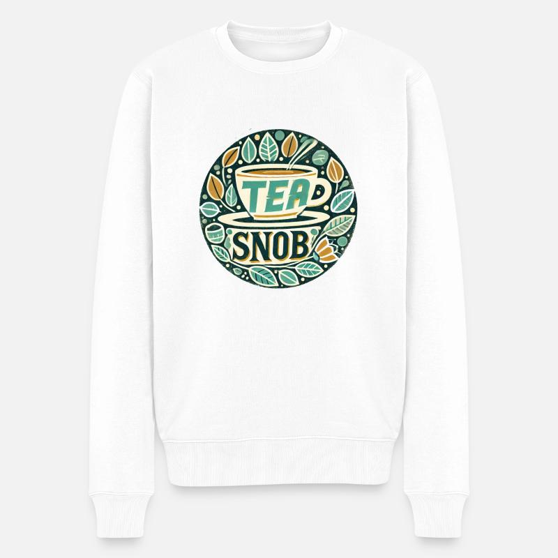 Tee-Snob - Männer Premium Bio Pullover - Weiß