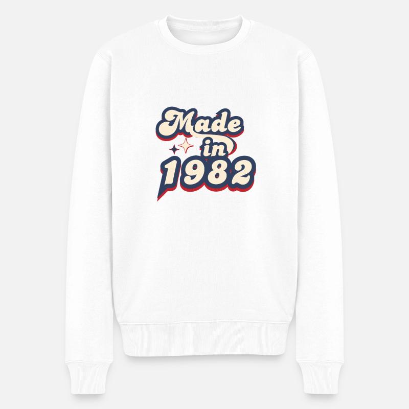 Made in 1982 retro - Pull Premium bio Homme - blanc