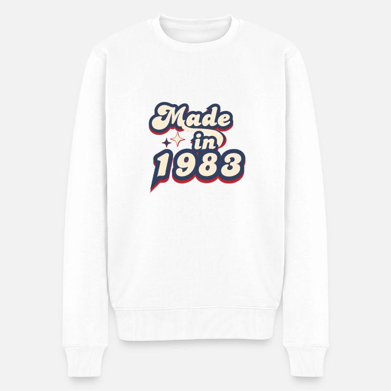 Made in 1983 retro - Pull Premium bio Homme - blanc