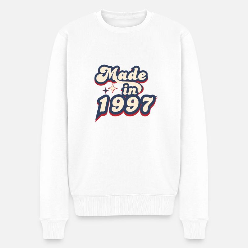 Made in 1997 retro - Pull Premium bio Homme - blanc