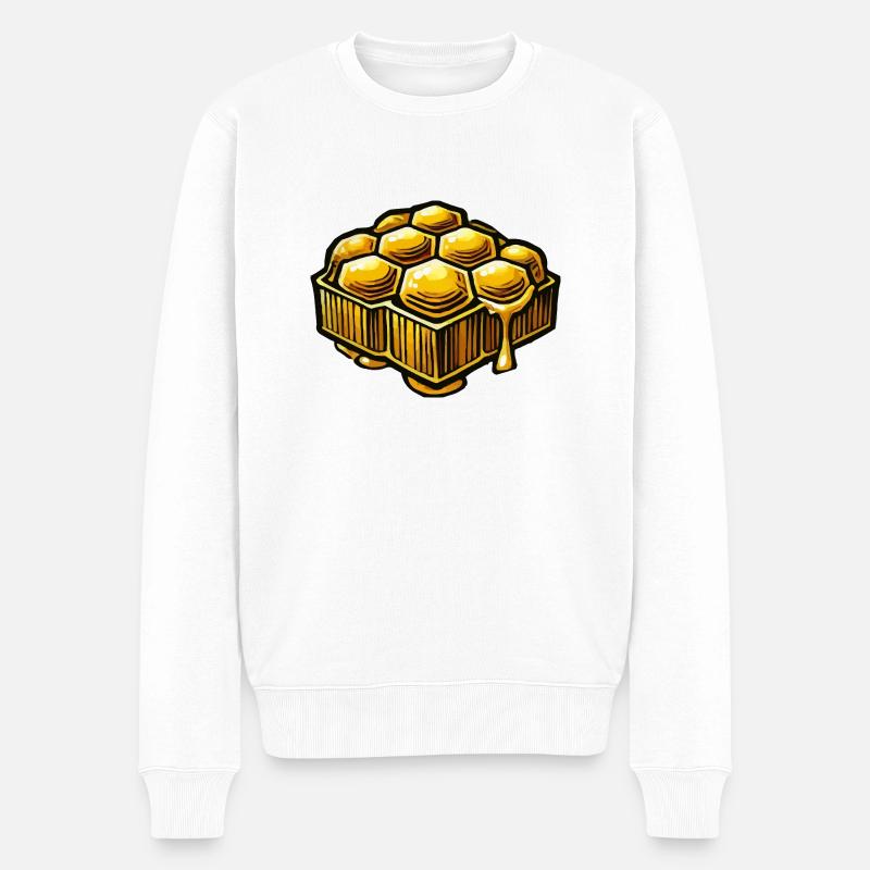 Honeycombs - Pull Premium bio Homme - blanc