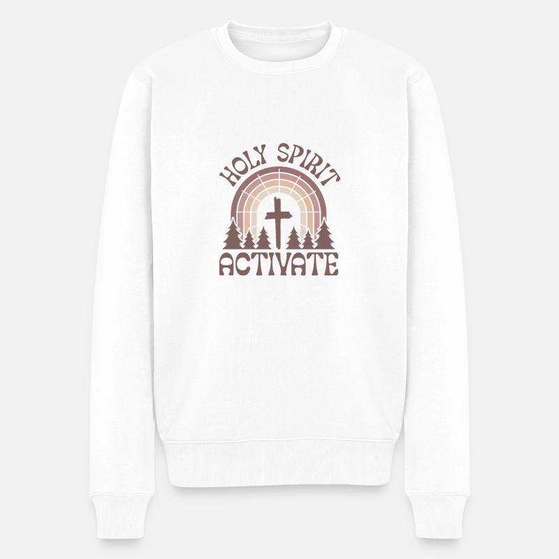 L’ saint s’active - Pull Premium bio Homme - blanc