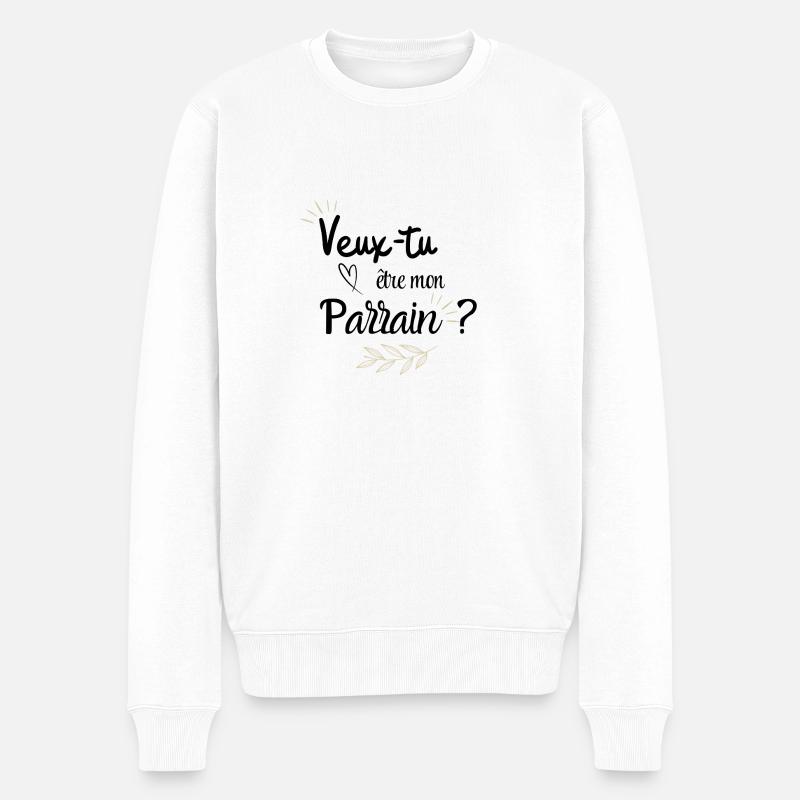 Veux tu être mon parrain - Pull Premium bio Homme - blanc