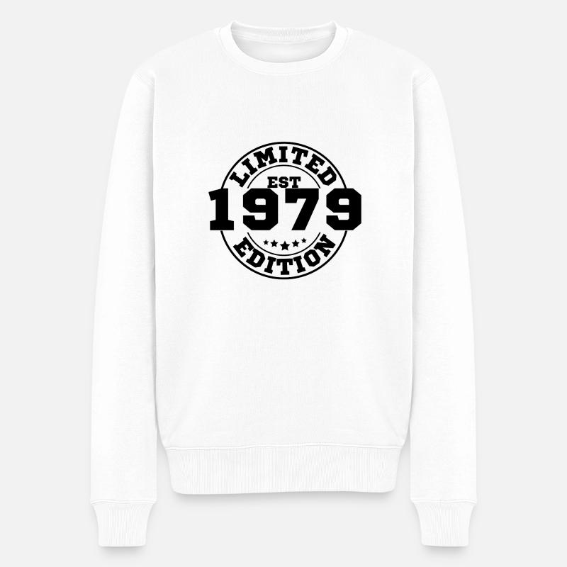 1979 Limitierte Auflage - Männer Premium Bio Pullover - Weiß