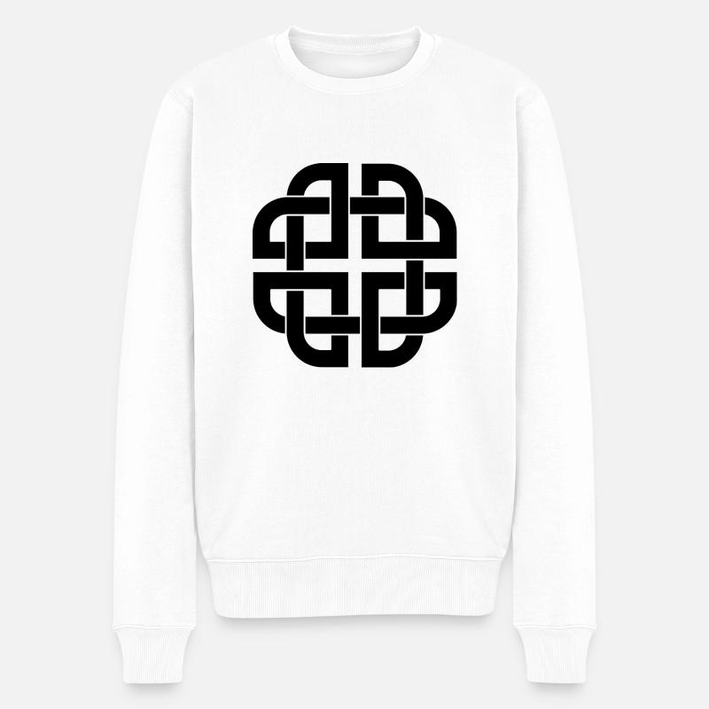 Nœud de bouclier celtique - Pull Premium bio Homme - blanc